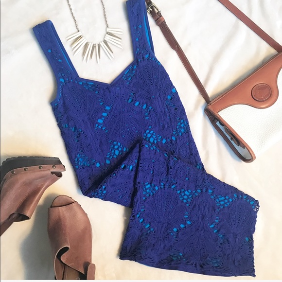 Free People Dresses & Skirts - Free People Blue Medallion Bodicon Dress